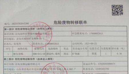 ?？萍压虖U危廢信息公布